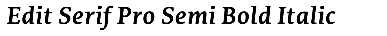 Edit Serif Pro Semi Bold Italic